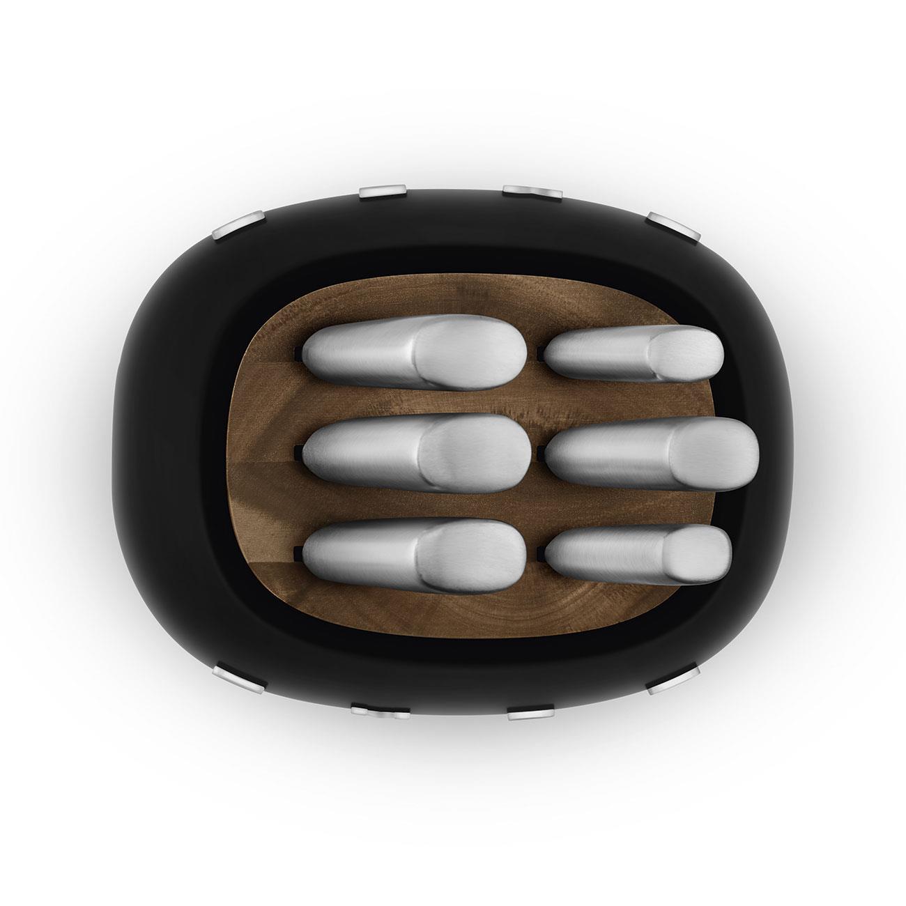 SMEG 50's Style Retro Siyah Standlı Bıçak Seti KBSF02BL