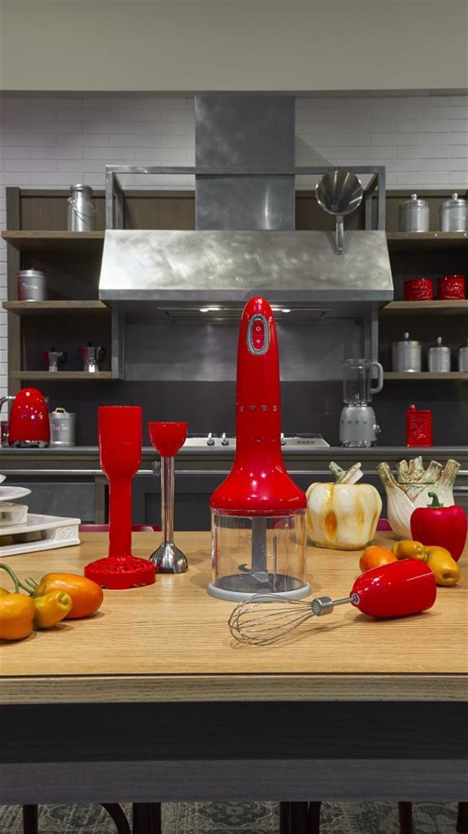 SMEG Kırmızı El Blender Set HBF02RDEU
