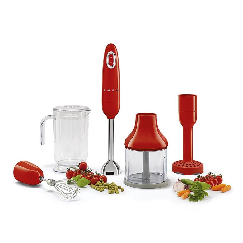 SMEG Kırmızı El Blender Set HBF02RDEU