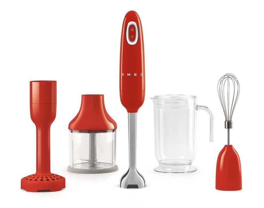 SMEG Kırmızı El Blender Set HBF02RDEU