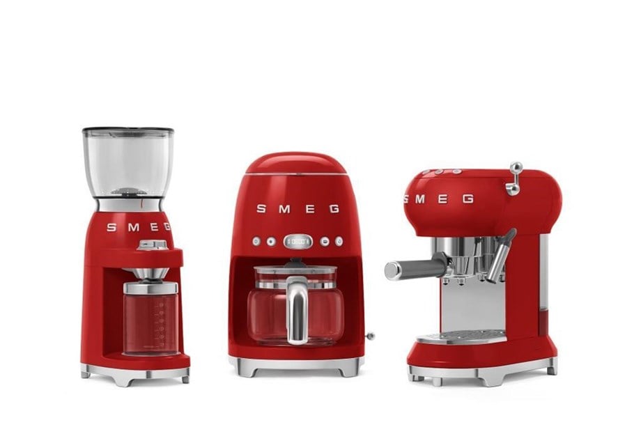 SMEG Kırmızı Kahve Öğütme Makinası CGF01RDEU