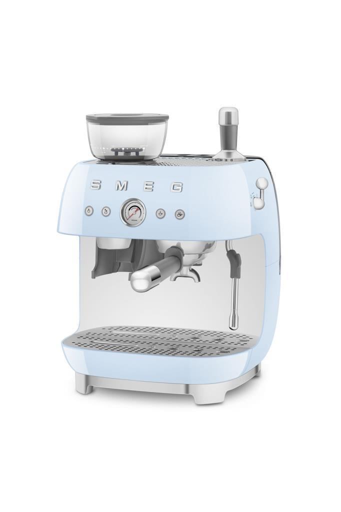 Smeg Pastel Mavi Öğütücülü Espresso Kahve Makinesi EGF03PBEU
