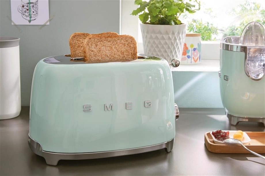 SMEG Pastel Yeşil 2X1 Ekmek Kızartma Makinesi TSF01PGEU