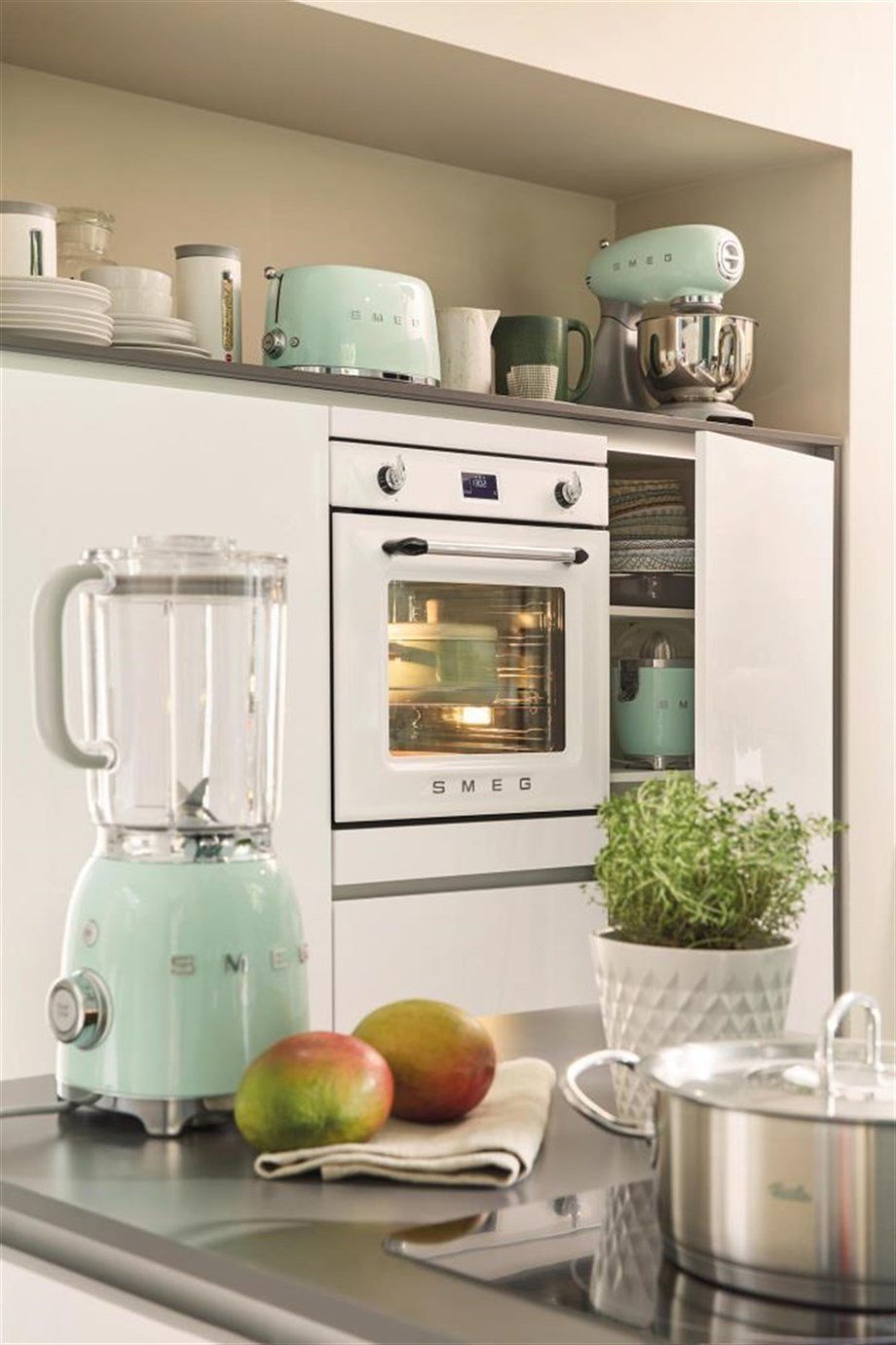 SMEG Pastel Yeşil 2X1 Ekmek Kızartma Makinesi TSF01PGEU