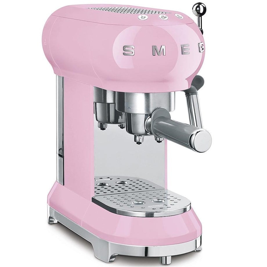 SMEG Pembe Espresso Kahve Makinesi ECF01PKEU