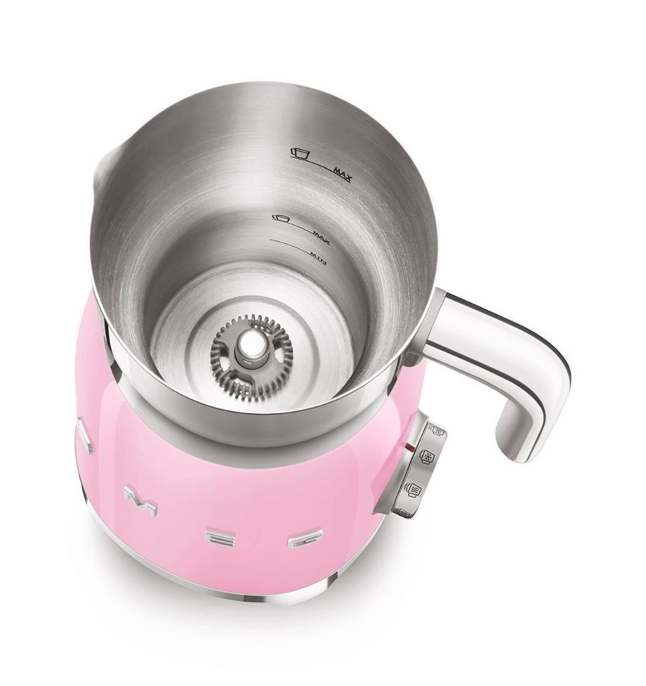 SMEG Pembe Süt Köpürtme Makinası MFF01PKEU