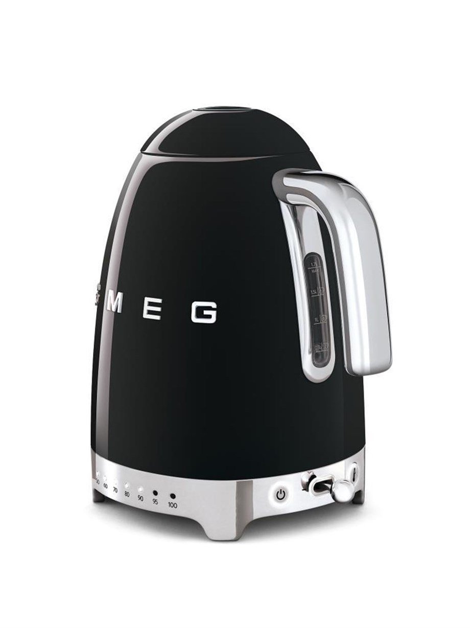 SMEG Siyah Isı Ayarlı Kettle KLF04BLEU