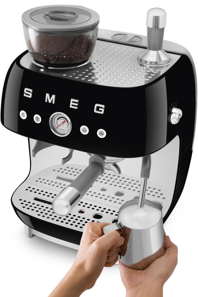Smeg Siyah Öğütücülü Espresso Kahve Makinesi EGF03BLEU