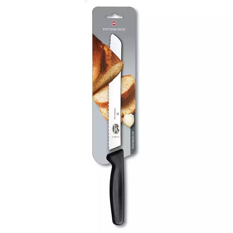 Victorinox VT 5.1633.21B Blisterli Ekmek Bıçağı - 21 Cm. (Siyah)