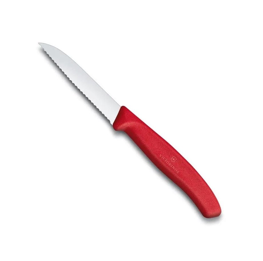 Victorinox VT 6.7431 Swiss Classic 8 Cm. Tırtıklı Soyma Bıçağı (Kırmızı)