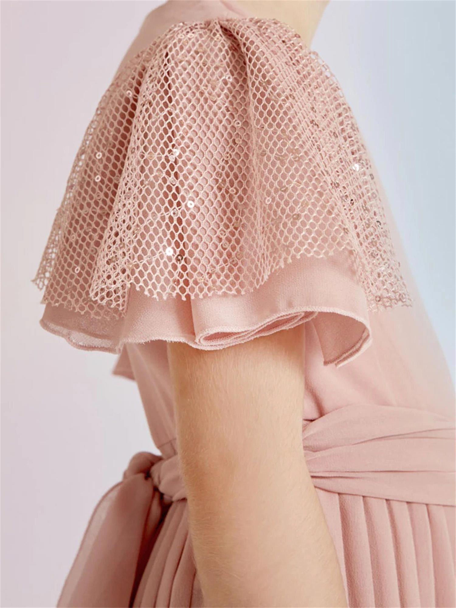 Abel&Lula Kız Çocuk Şifon Tulum Pembe 5235