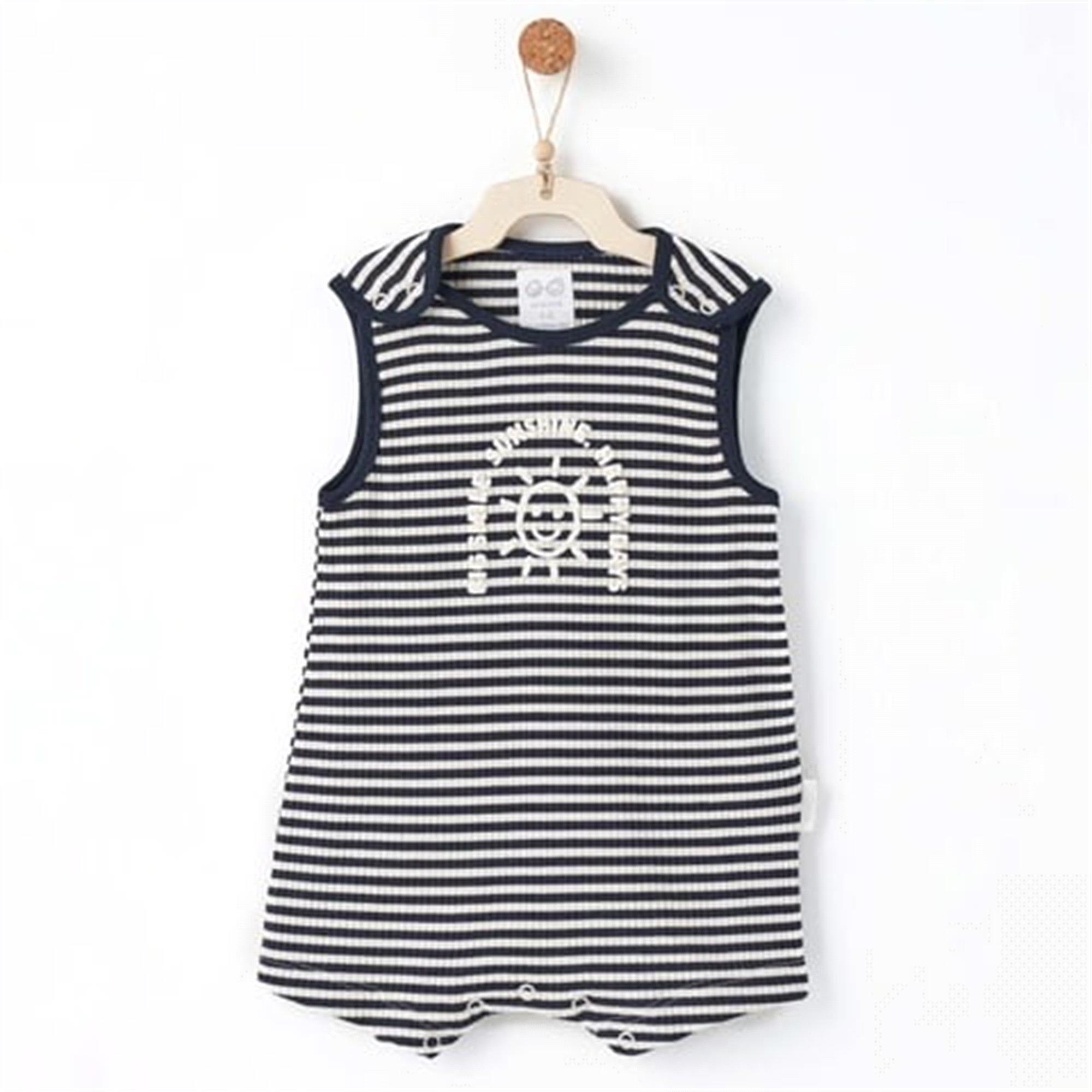 Andywawa Bebek Bamboo Striped Romper Tulum Lacivert AC26670