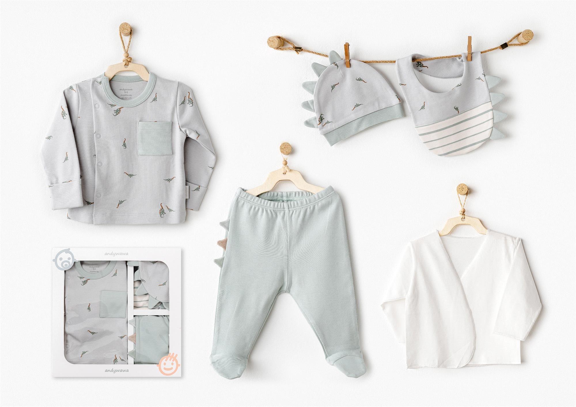 Andywawa Bebek Dinozor 5'li Hastane Çıkış Seti Yeşil AC26000