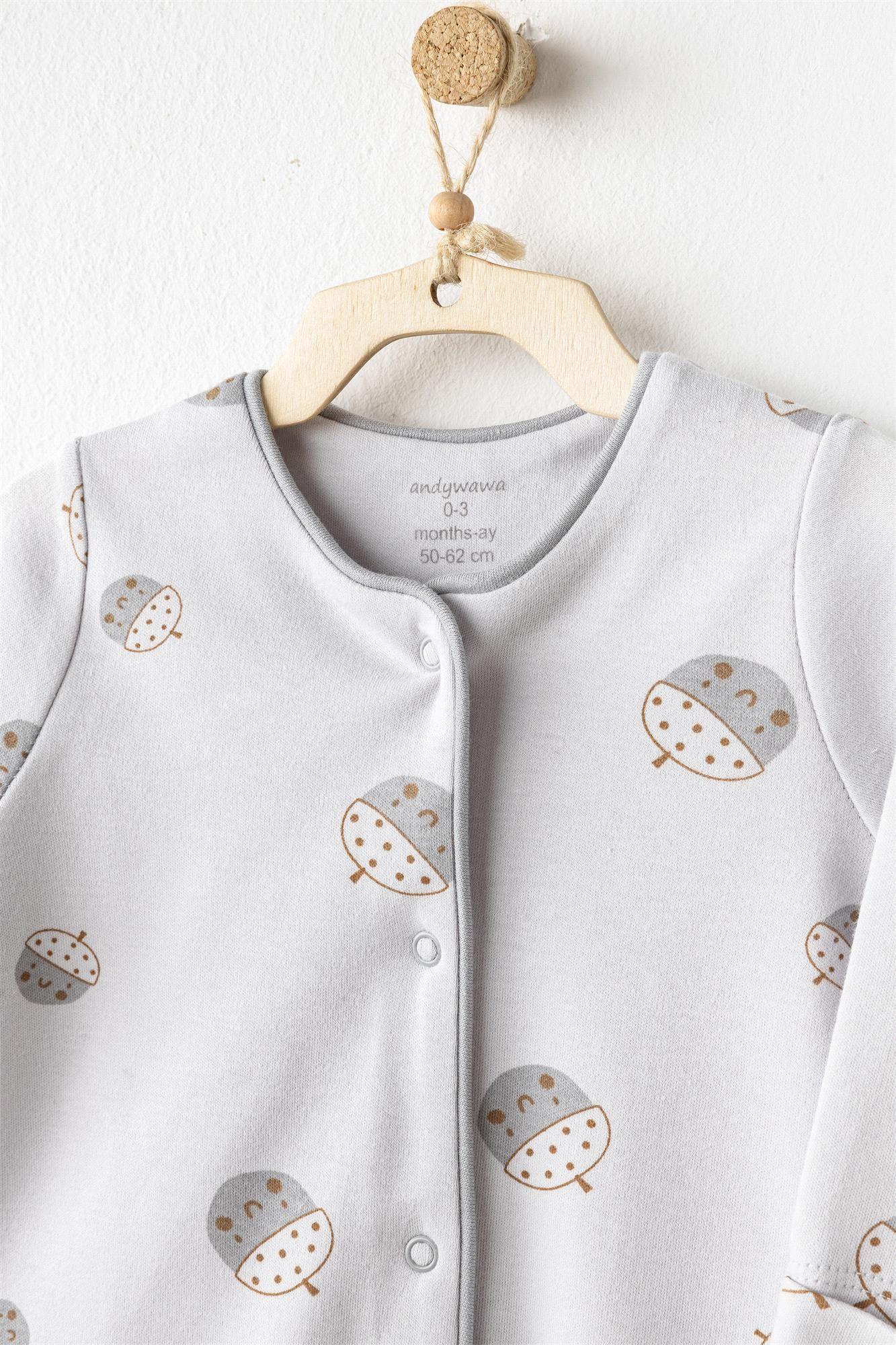 Andywawa Bebek Hello Autumn 10'lu Hastane Çıkış Seti Gri AC26101