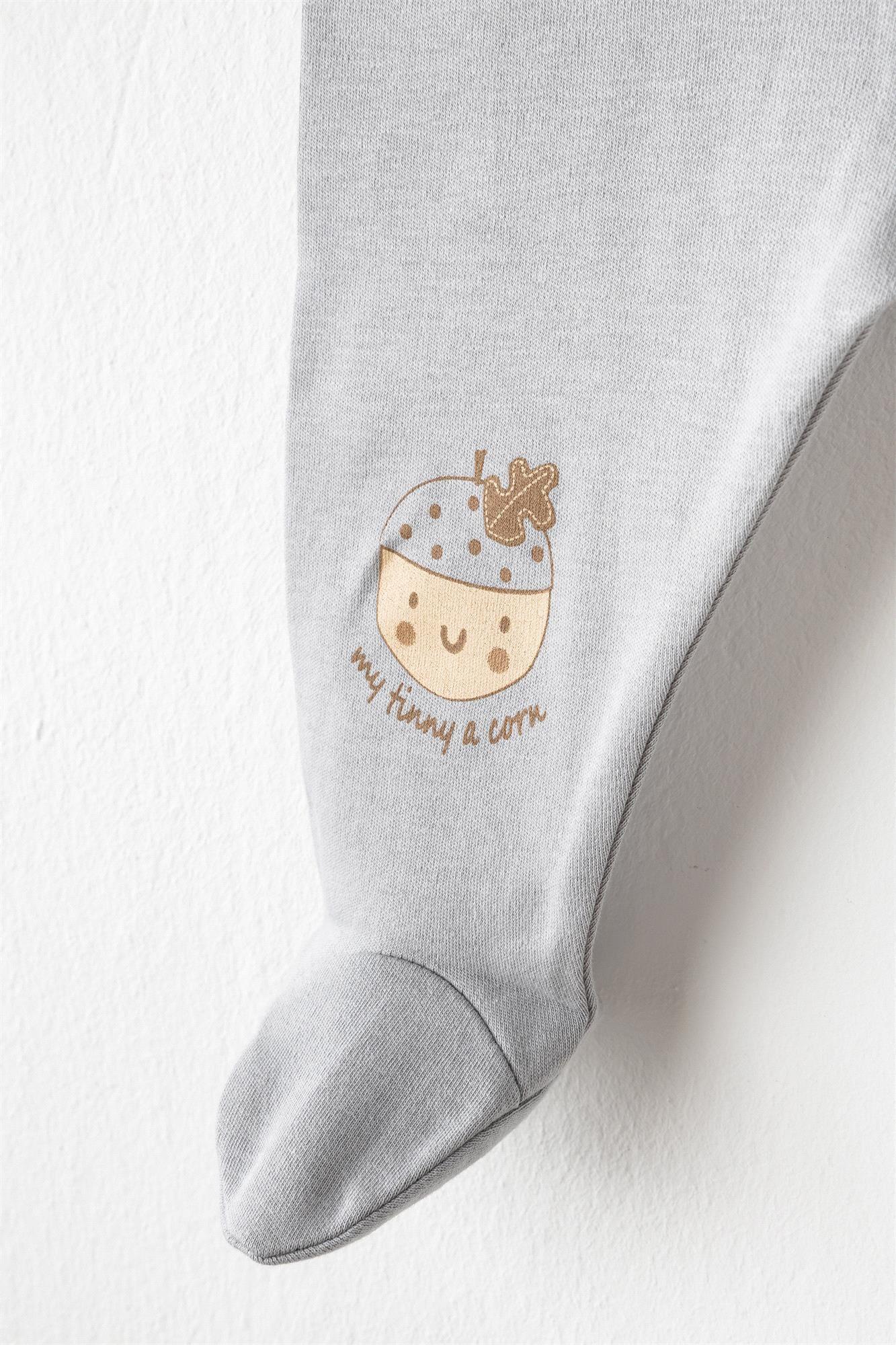 Andywawa Bebek Hello Autumn 5'li Hastane Çıkış Seti Gri AC26100