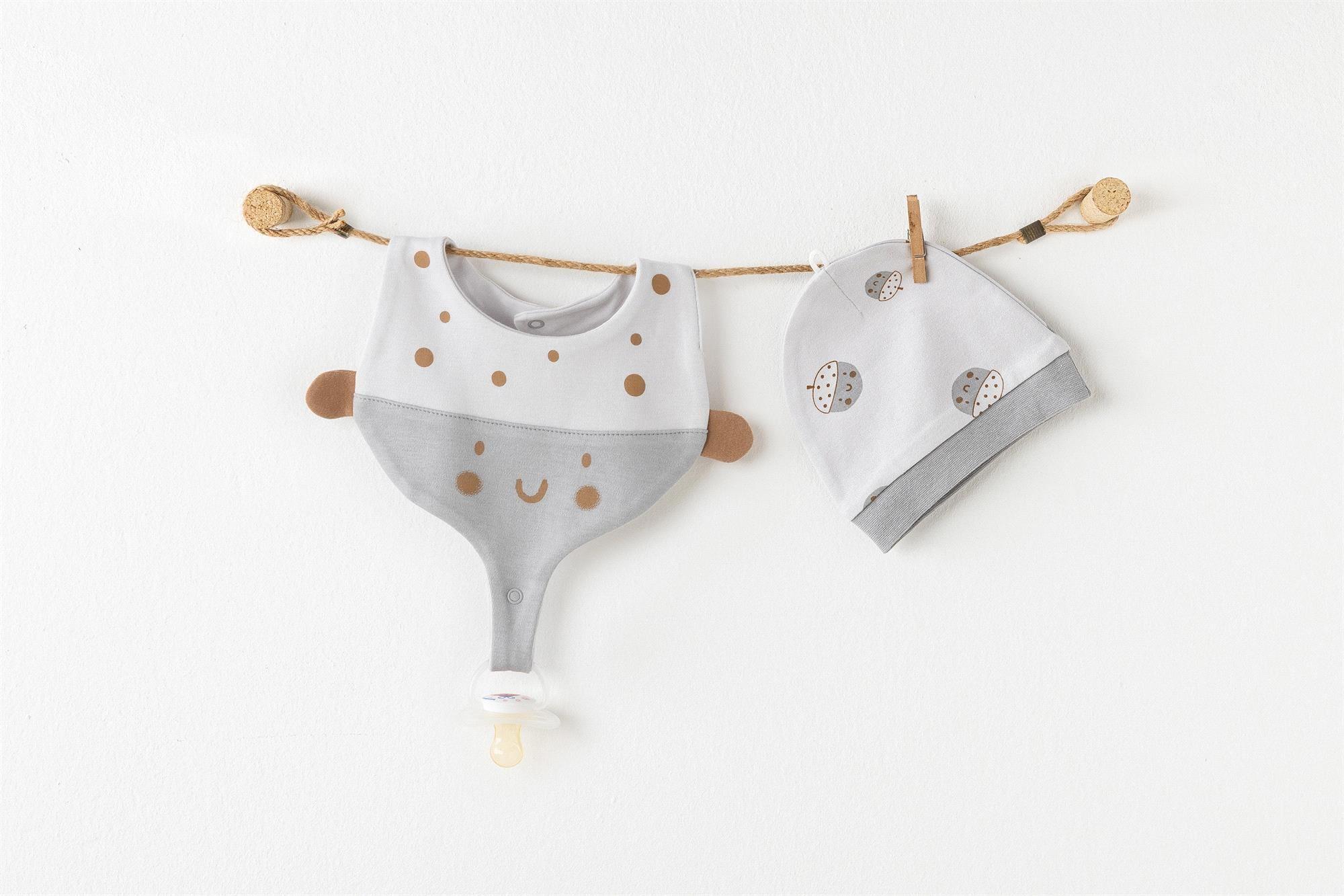 Andywawa Bebek Hello Autumn 5'li Hastane Çıkış Seti Gri AC26100