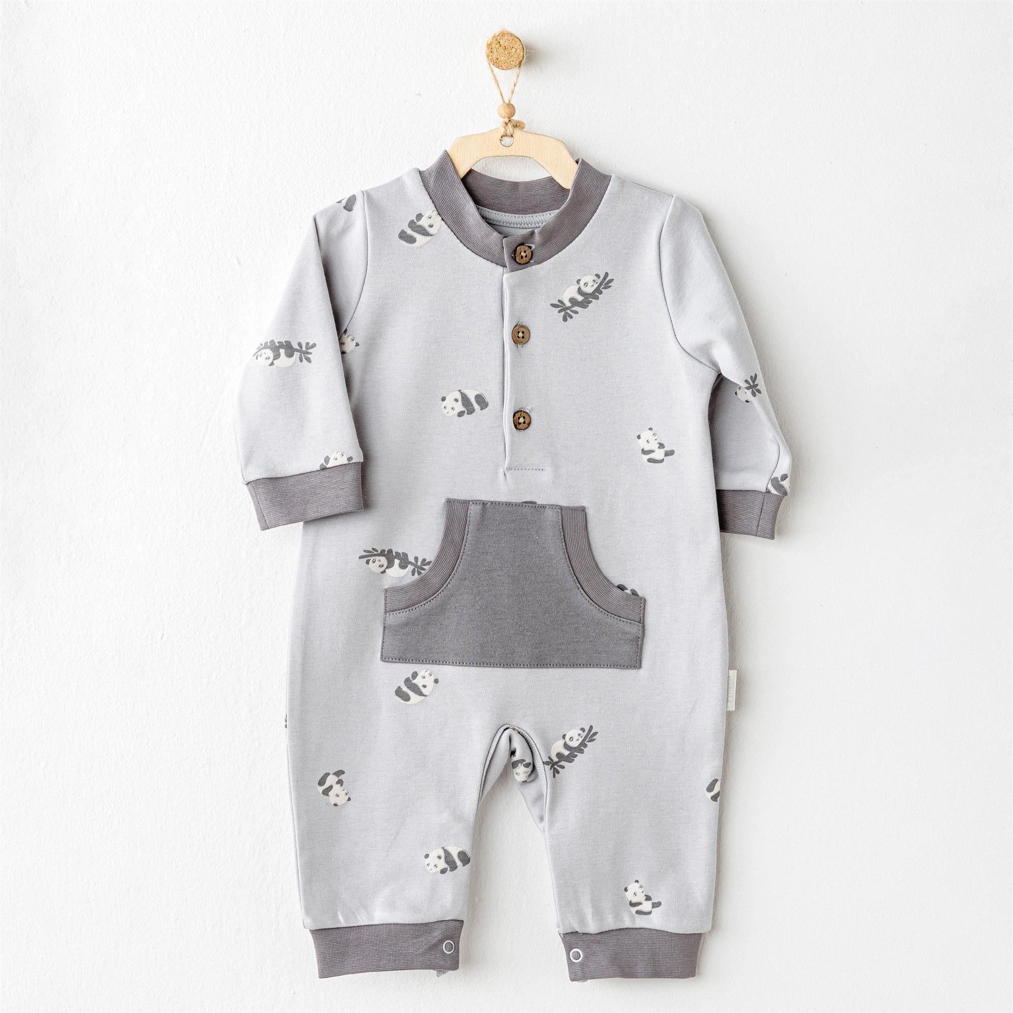 Andywawa Bebek Keep Smiling Romper Tulum Gri AC26030