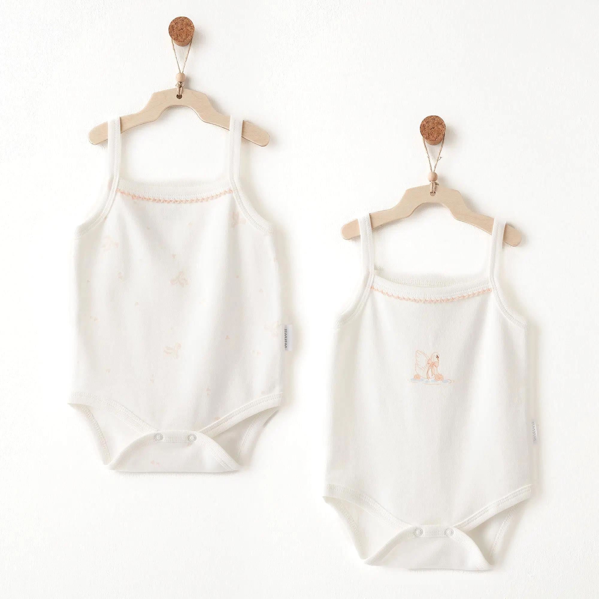 Andywawa Bebek Little Swan Love 2'li Zıbın Set Ekru AC26539