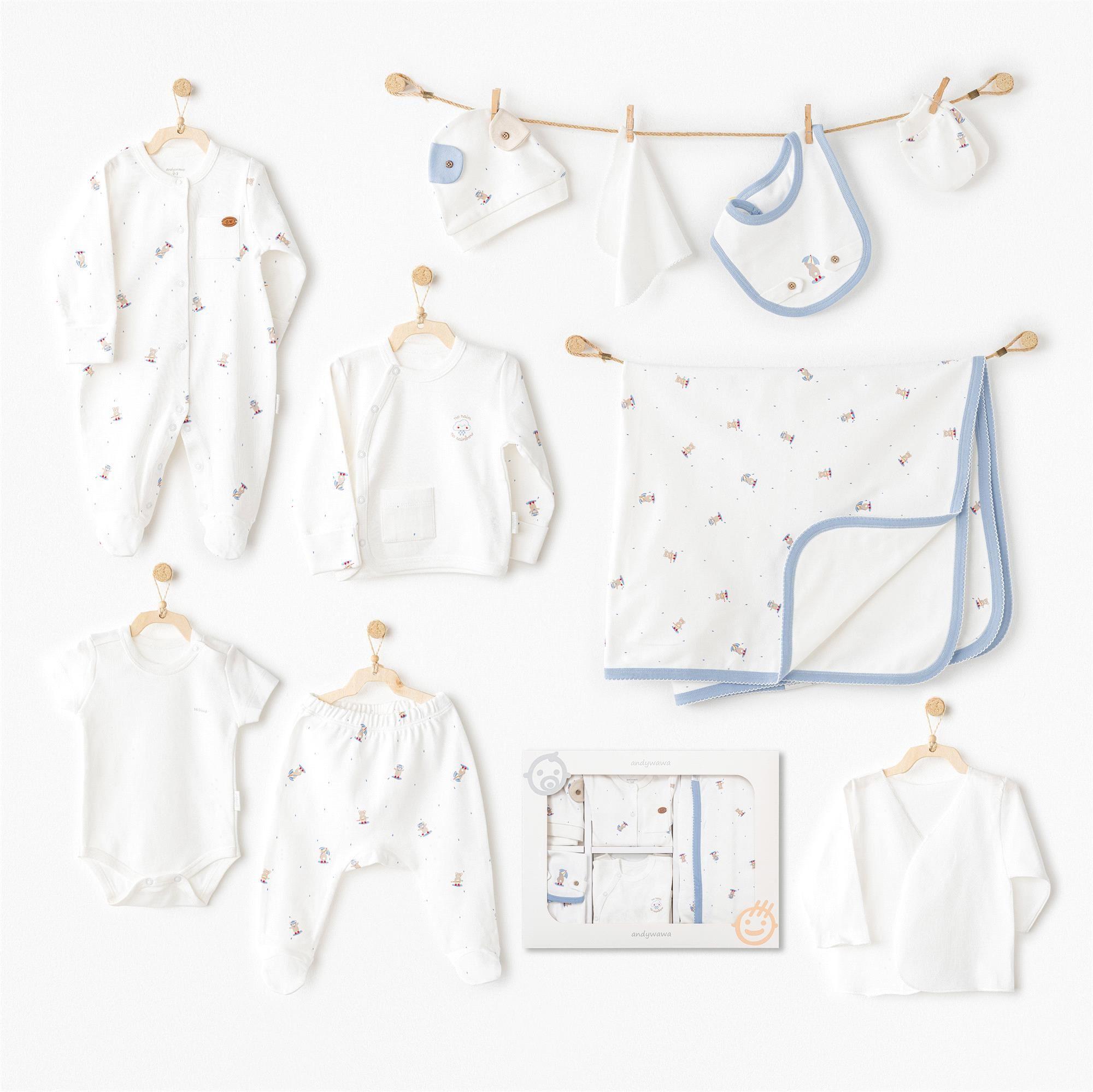 Andywawa Bebek Rainbow 10'lu Hastane Çıkış Seti Ekru AC26071