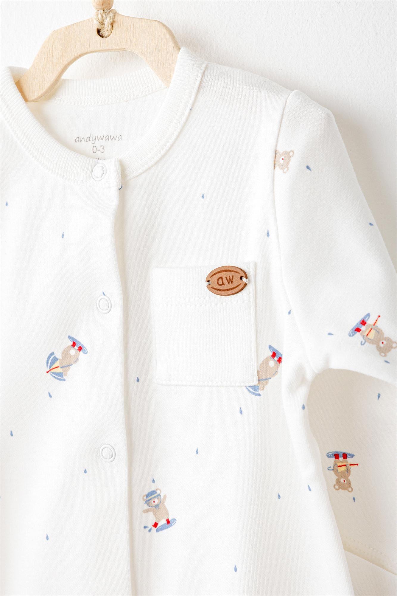 Andywawa Bebek Rainbow 10'lu Hastane Çıkış Seti Ekru AC26071