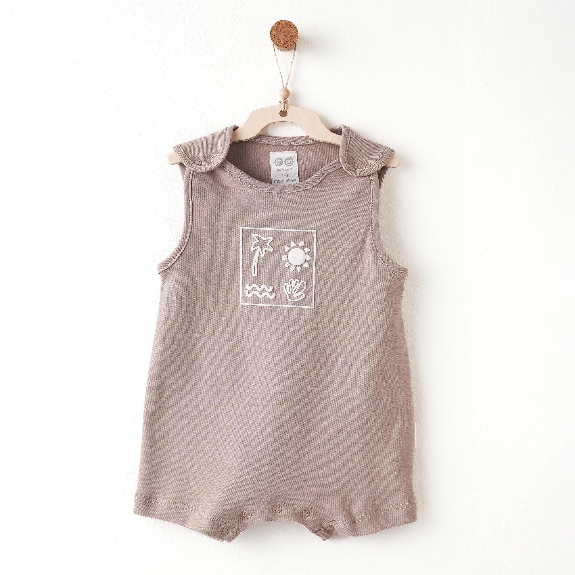 Andywawa Bebek Relax Time Romper Tulum Bej AC26737