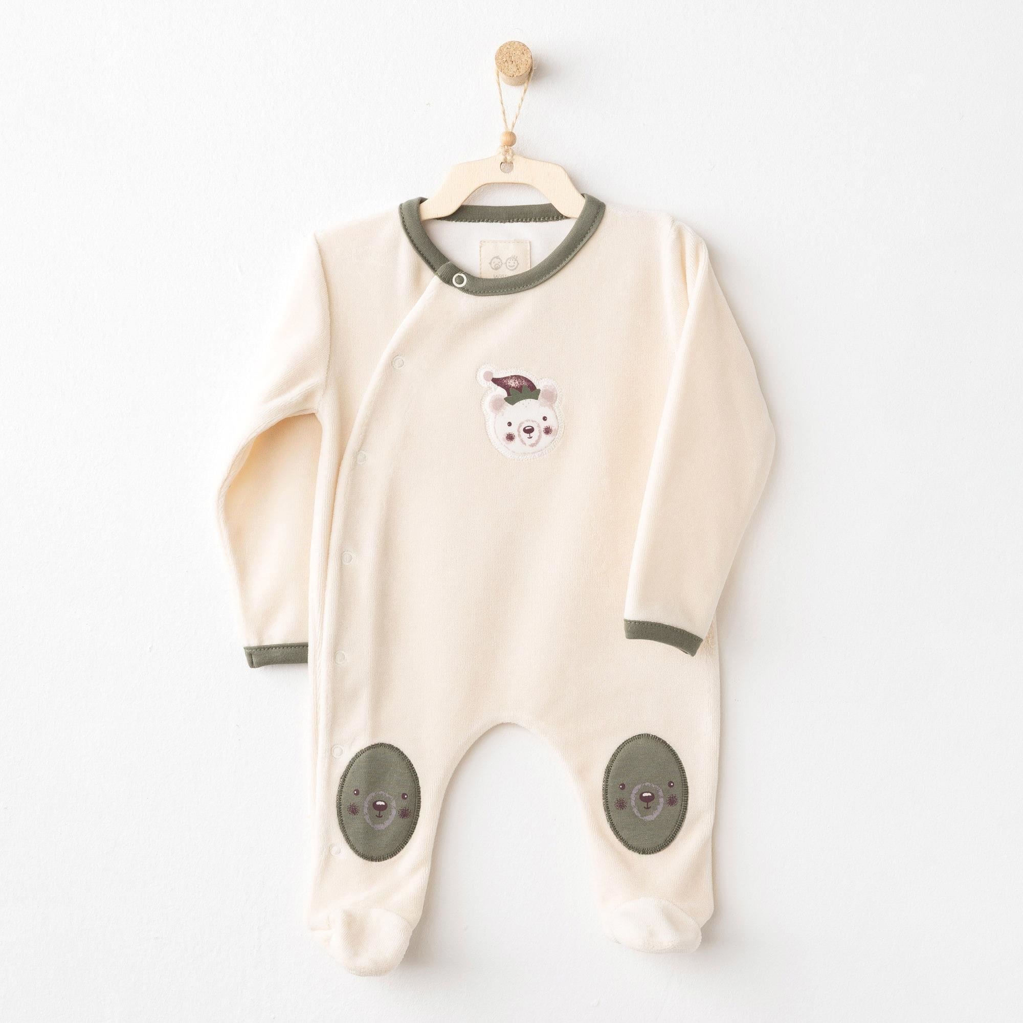 Andywawa Bebek Romper Velvet Wardrobe Tulum Yeşil AC26194