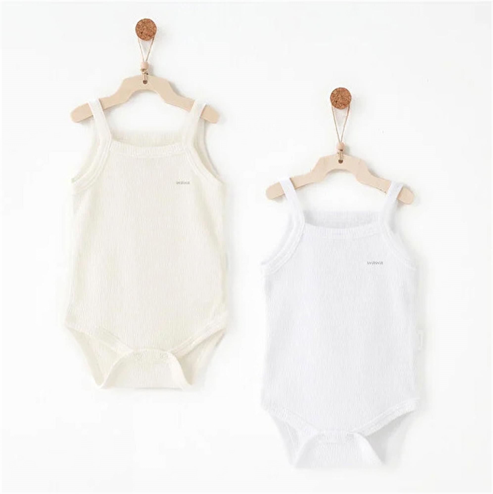 Andywawa Bebek Special Modal 2'li Askılı Body Set Beyaz AC26760