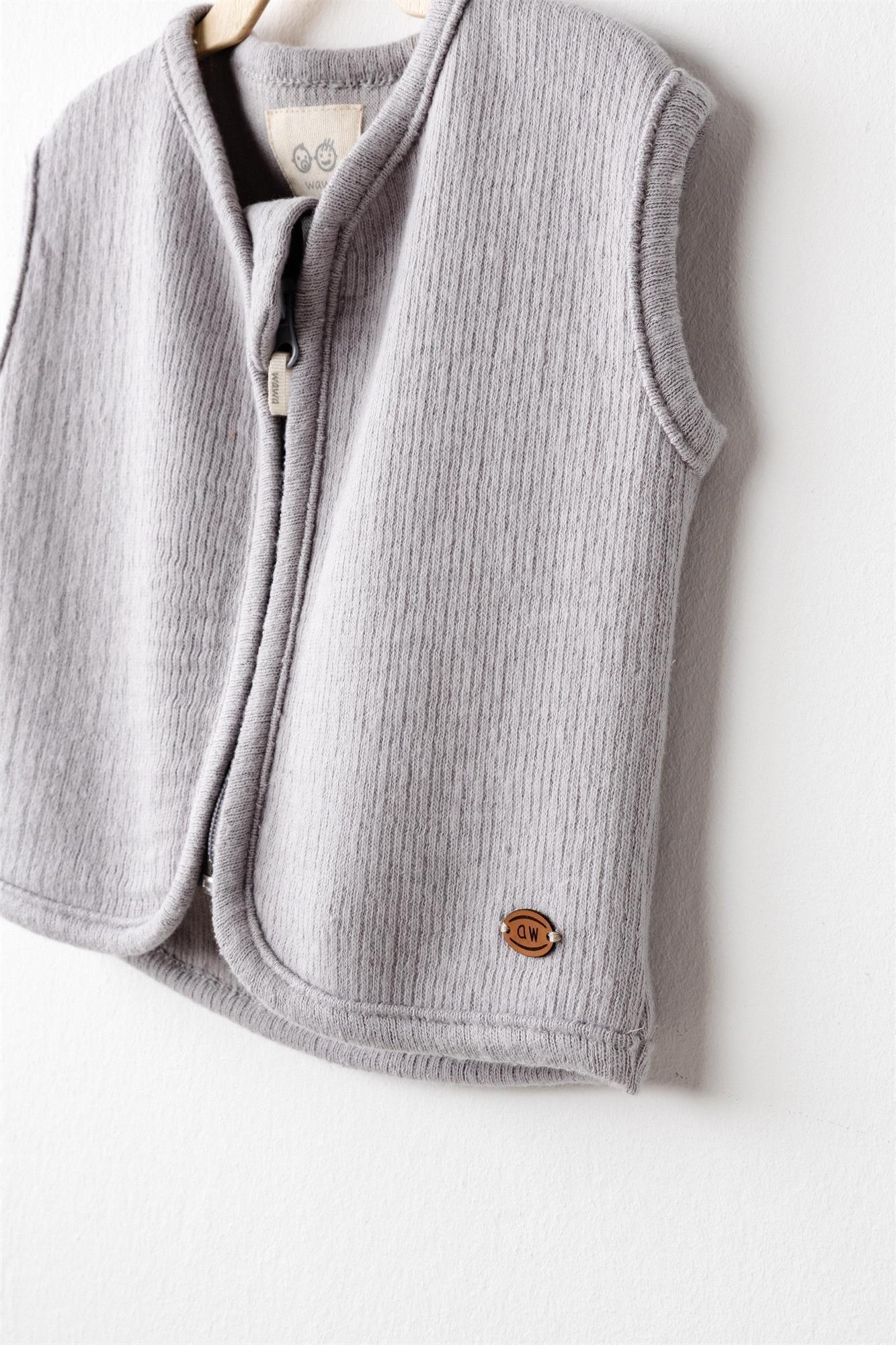 Andywawa Bebek Vest Casual Yelek Gri AC26207