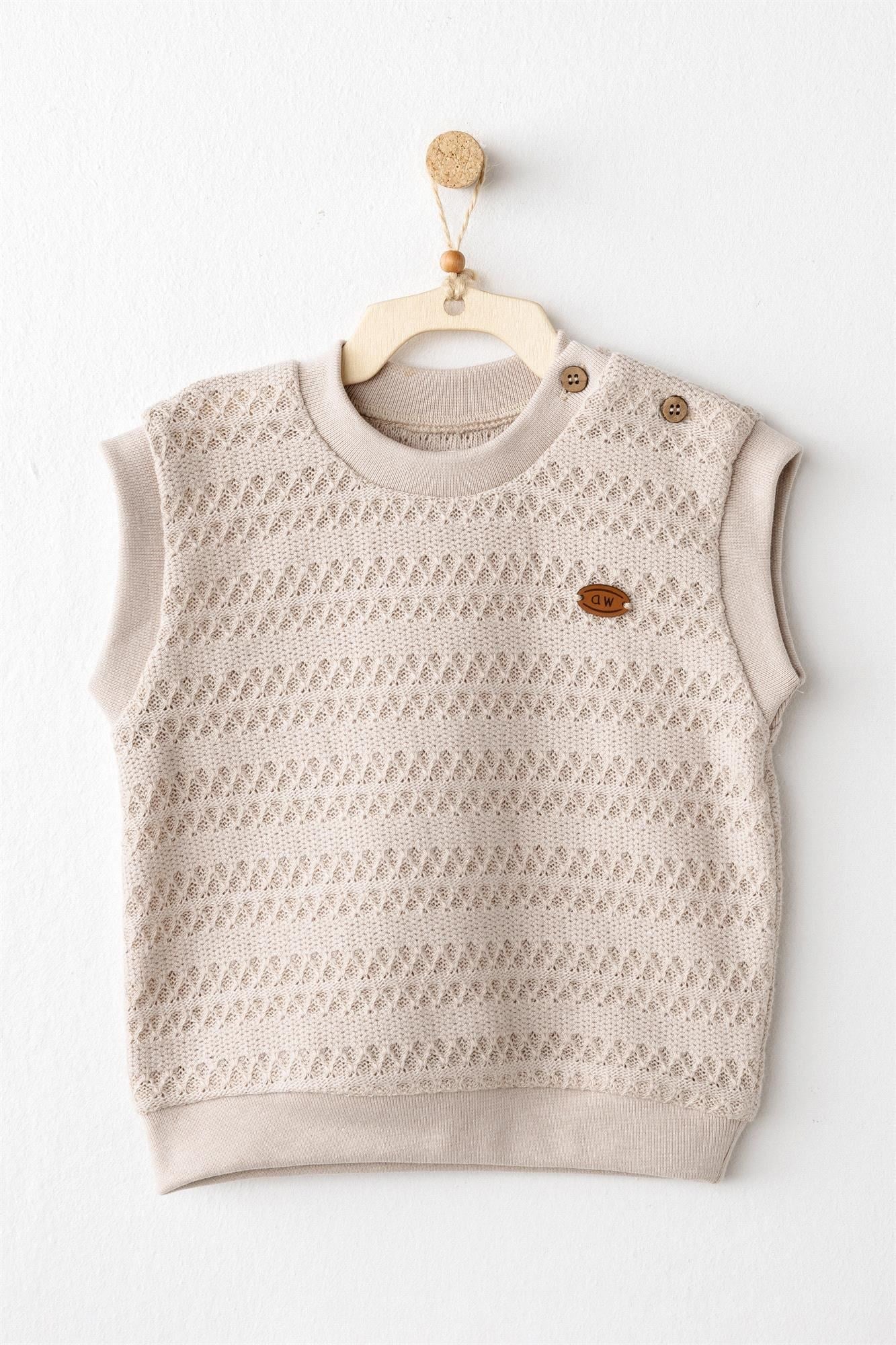 Andywawa Bebek Vest Exclusive Süveter Bej AC26133