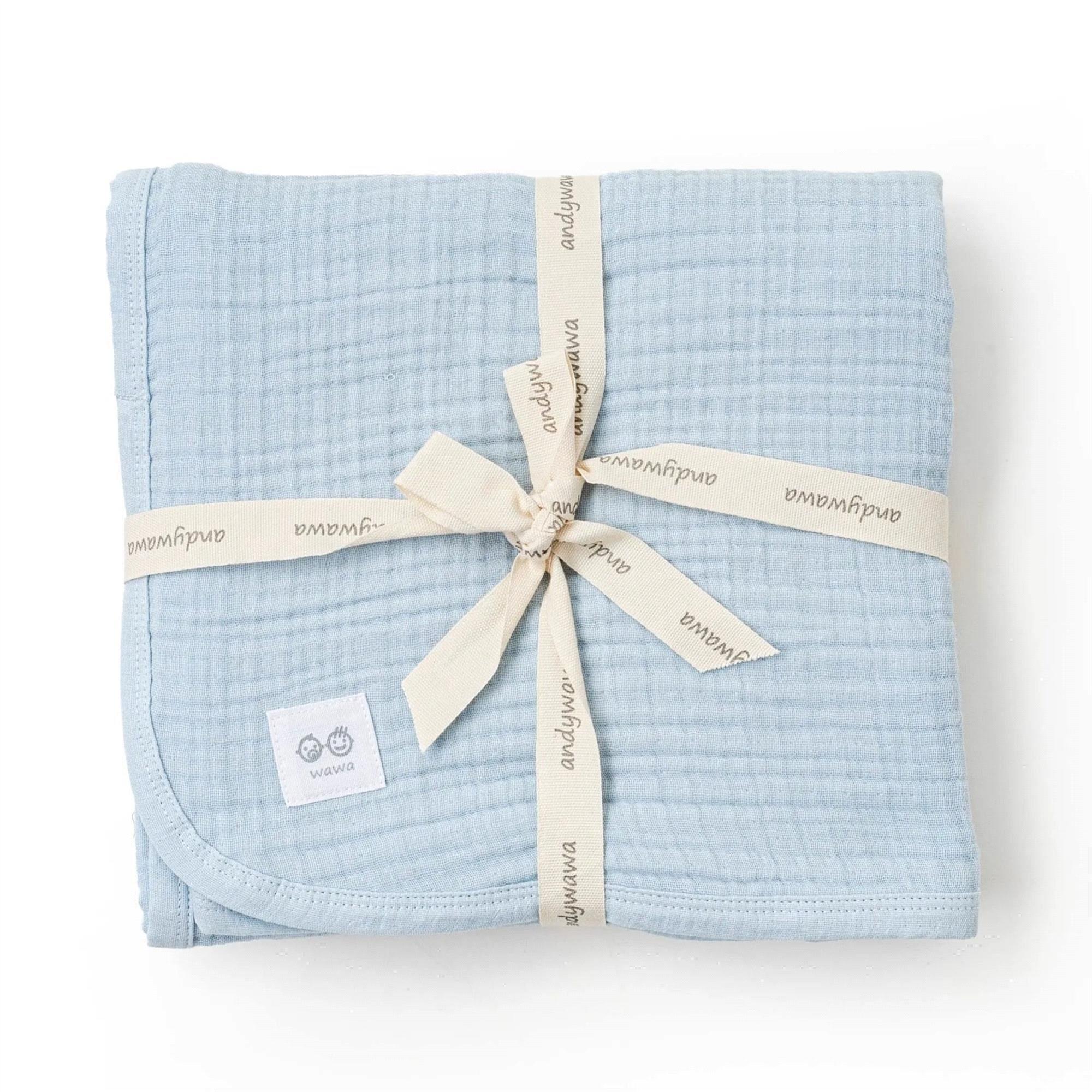 Andywawa Erkek Bebek Müslin Battaniye Mavi AC25870