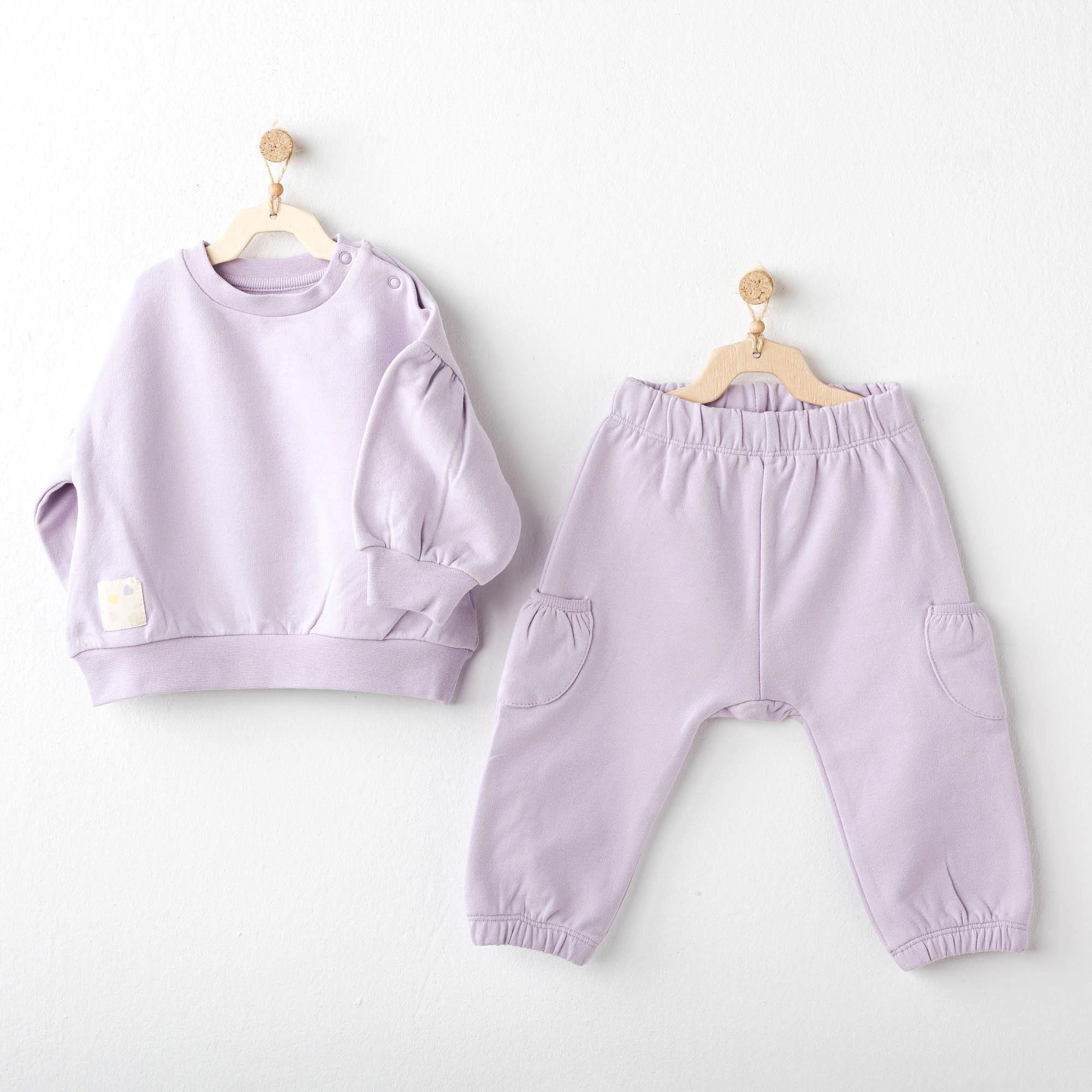 Andywawa Kız Bebek Basic 2'li Takım Lila AC25353