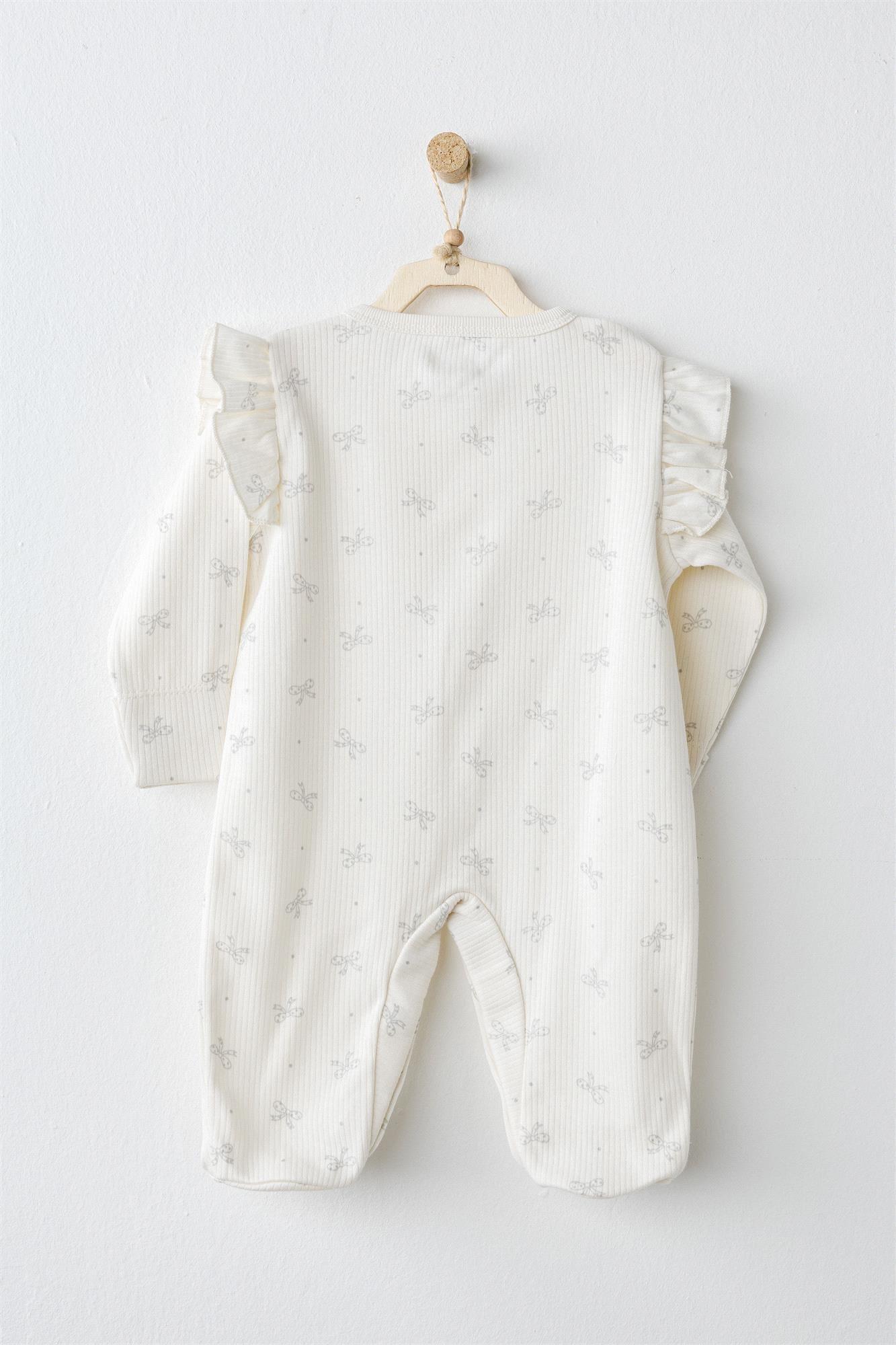 Andywawa Kız Bebek Bow Bliss 10'lu Hastane Çıkış Seti Gri AC26251