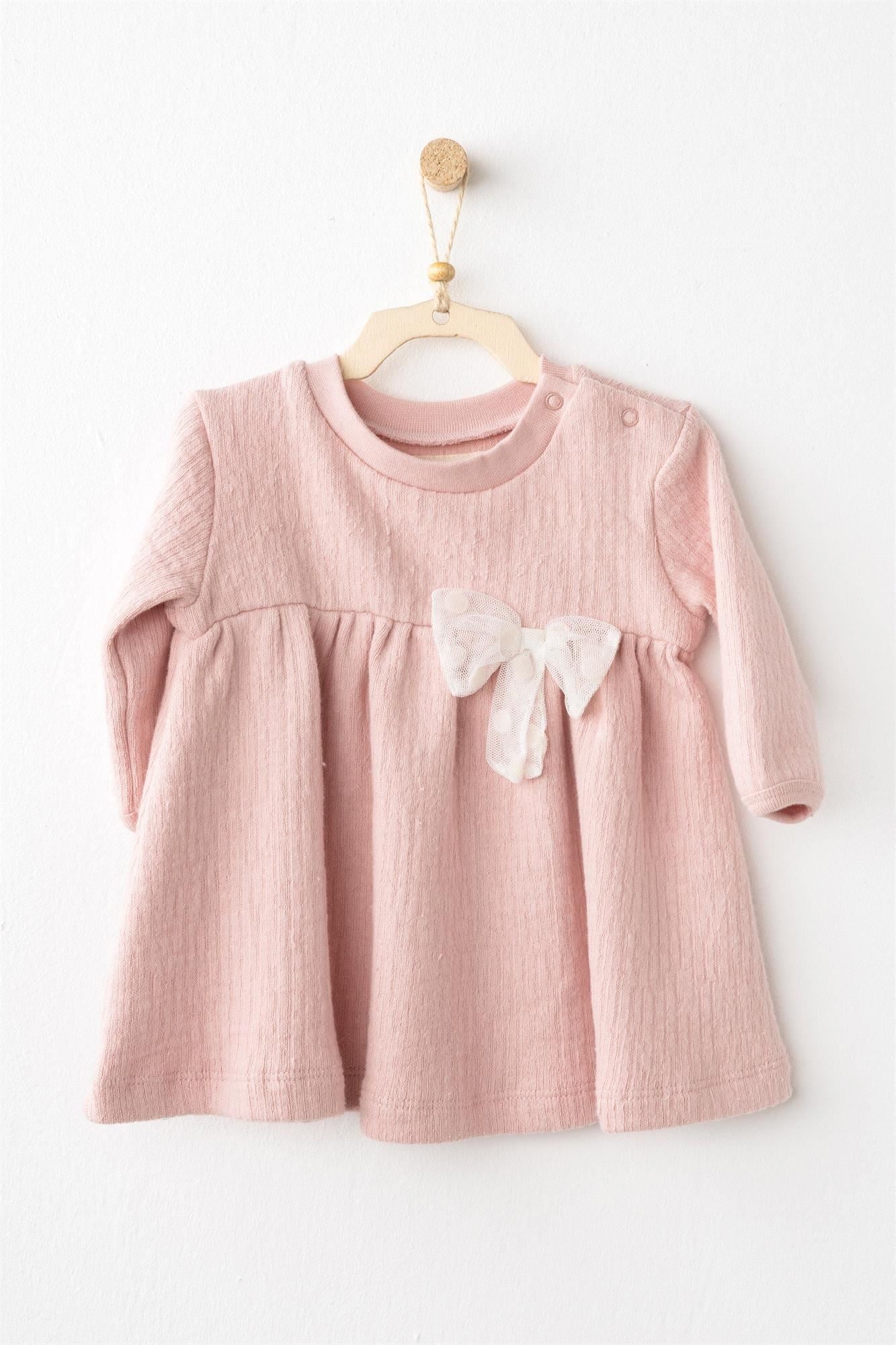 Andywawa Kız Bebek Casual Elbise Pembe AC26203