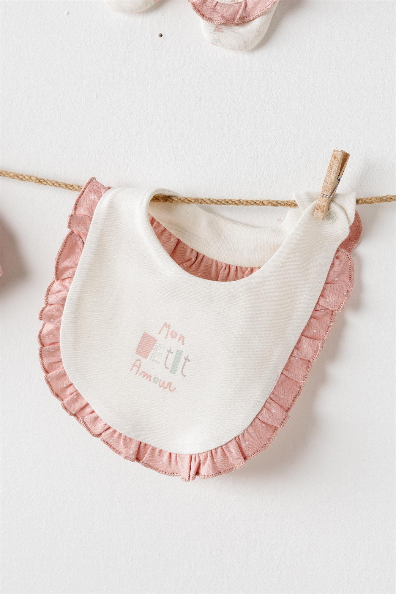 Andywawa Kız Bebek Mon Petit Amour 10'lu Hastane Çıkış Seti Ekru AC26081