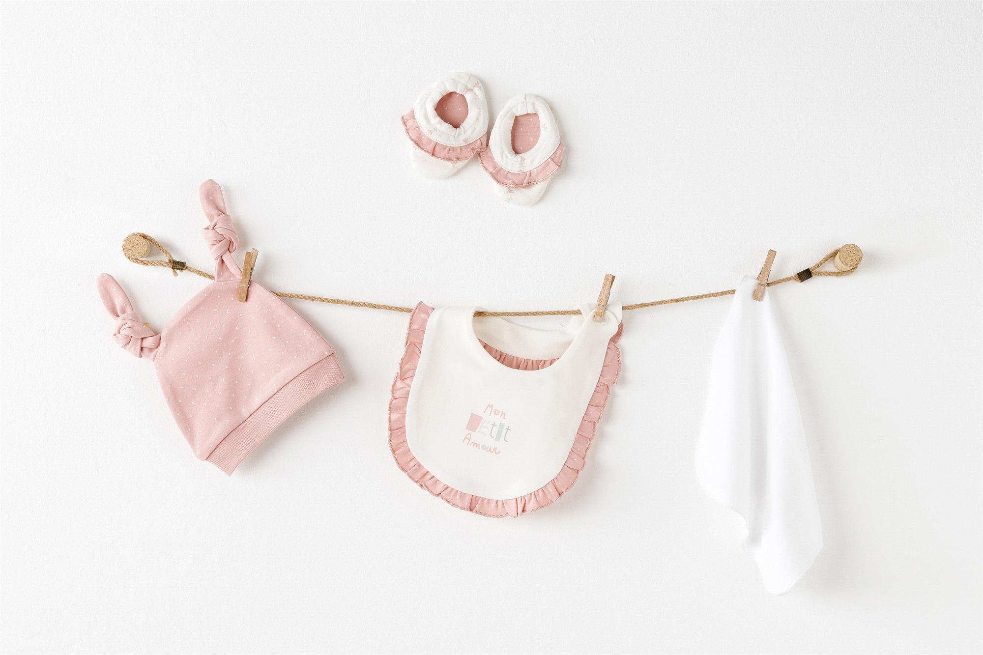 Andywawa Kız Bebek Mon Petit Amour 10'lu Hastane Çıkış Seti Ekru AC26081