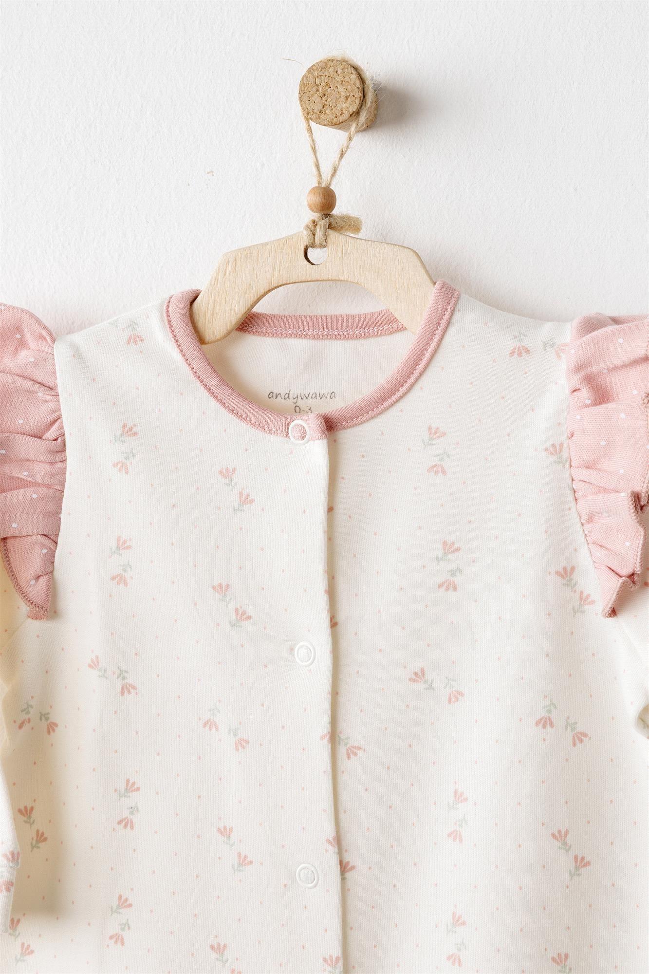 Andywawa Kız Bebek Mon Petit Amour 10'lu Hastane Çıkış Seti Ekru AC26081