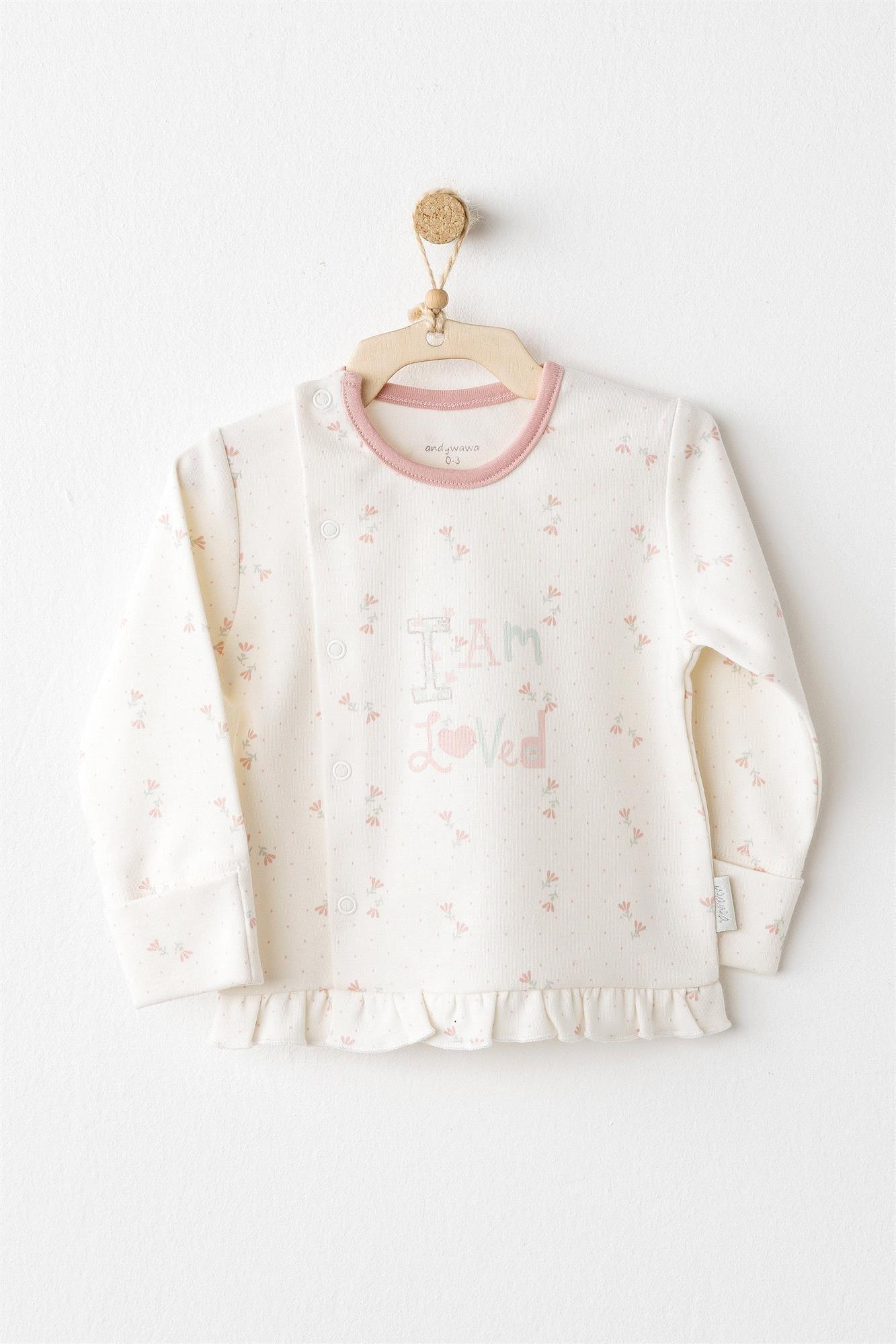 Andywawa Kız Bebek Mon Petit Amour 5'li Hastane Çıkış Seti Ekru AC26080