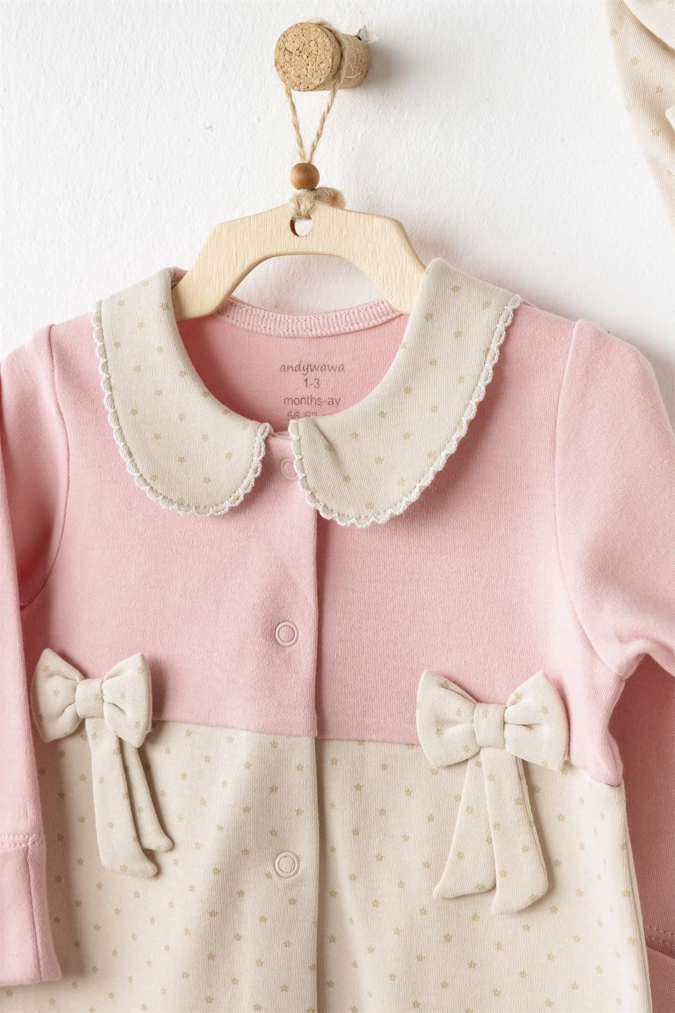 Andywawa Kız Bebek Romper You Are Special Şapkalı Tulum Takım Pembe AC26043