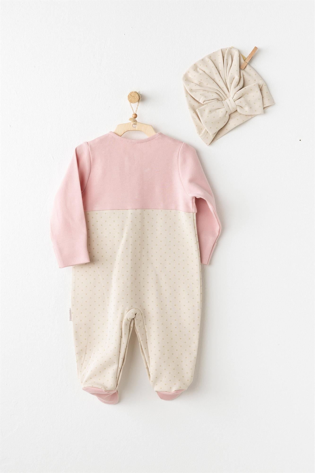 Andywawa Kız Bebek Romper You Are Special Şapkalı Tulum Takım Pembe AC26043