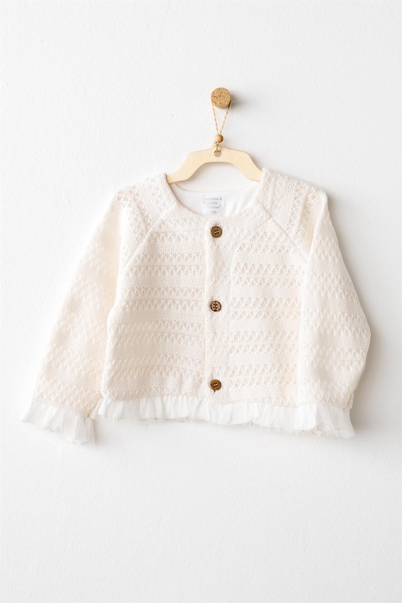 Andywawa Kız Bebek Wawa Exclusive Ceket Ekru AC26137