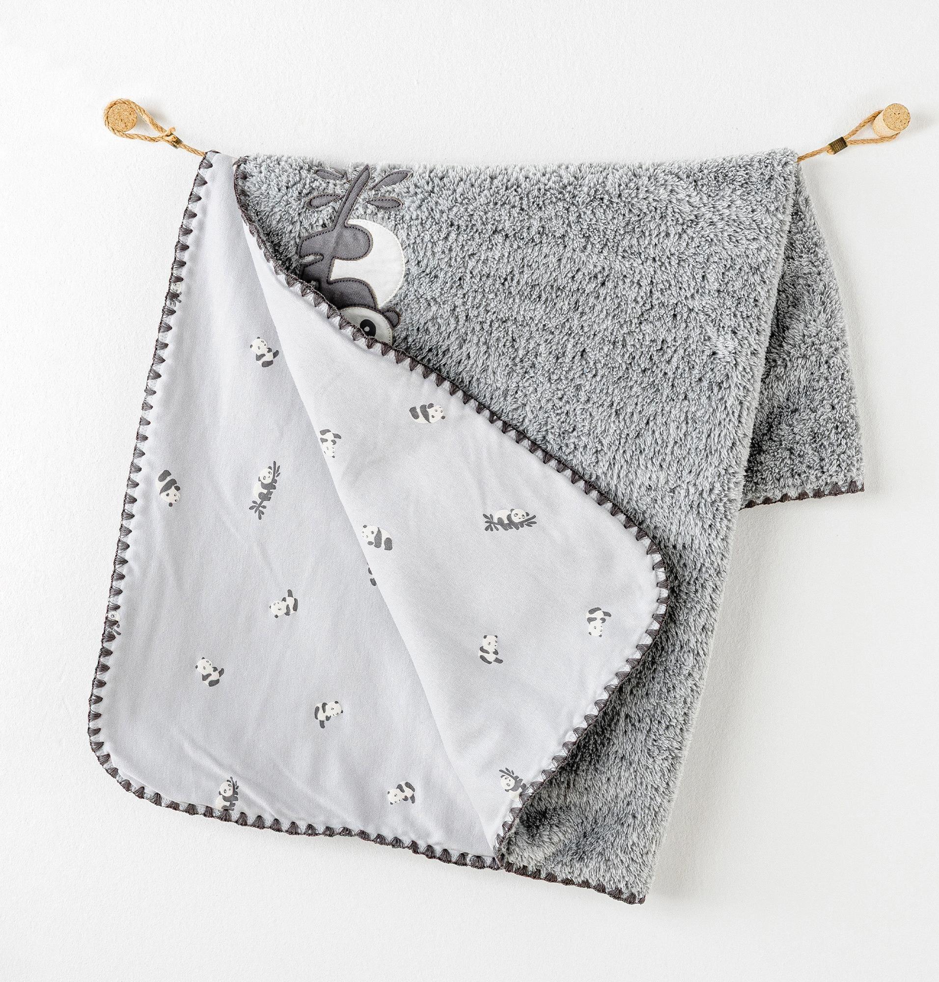 Anywawa Bebek Keep Smiling Battaniye Gri AC26033