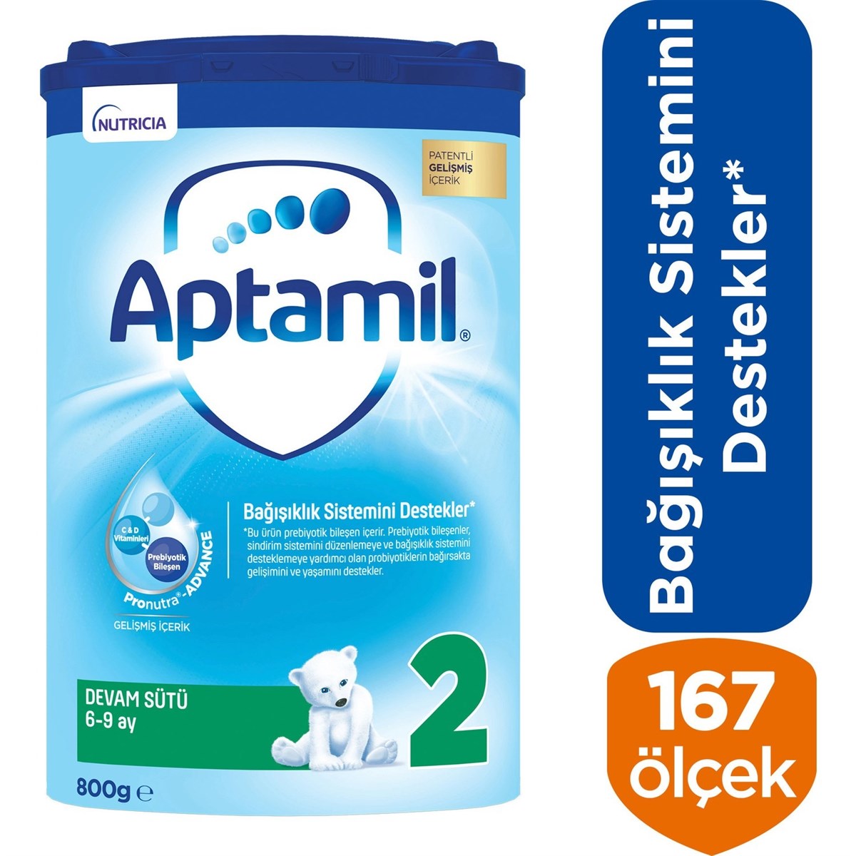 Aptamil 2 Devam Sütü 800 g 6-9 Ay Akıllı Kutu