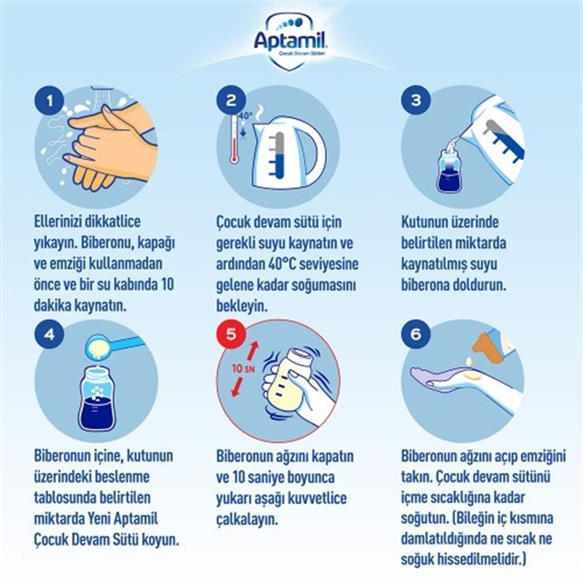 Aptamil 2 Devam Sütü Yeni Formül 1200 gr x 6 Adet