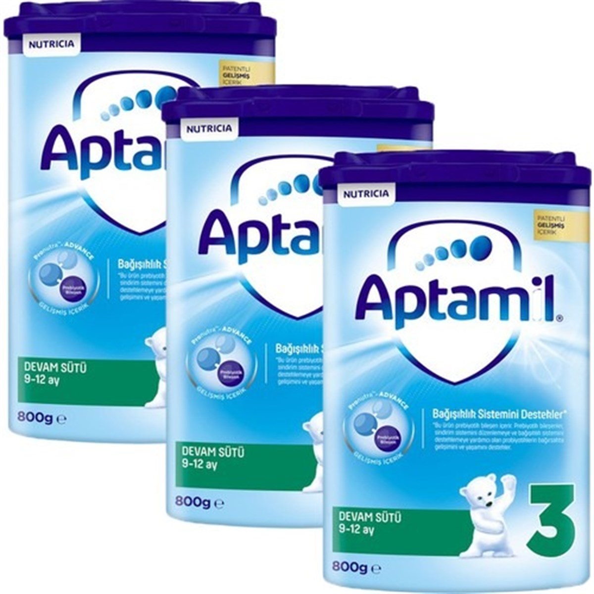 Aptamil 3 Çocuk Devam Sütü 800 gr 3'lü