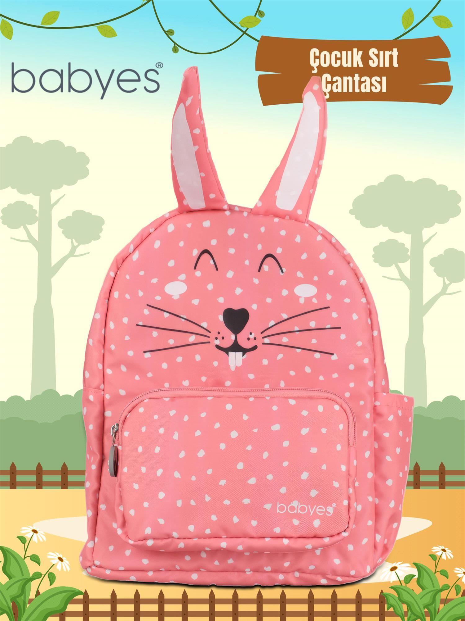 Babyes Çocuk Sırt Çantası Tavşan Pembe 