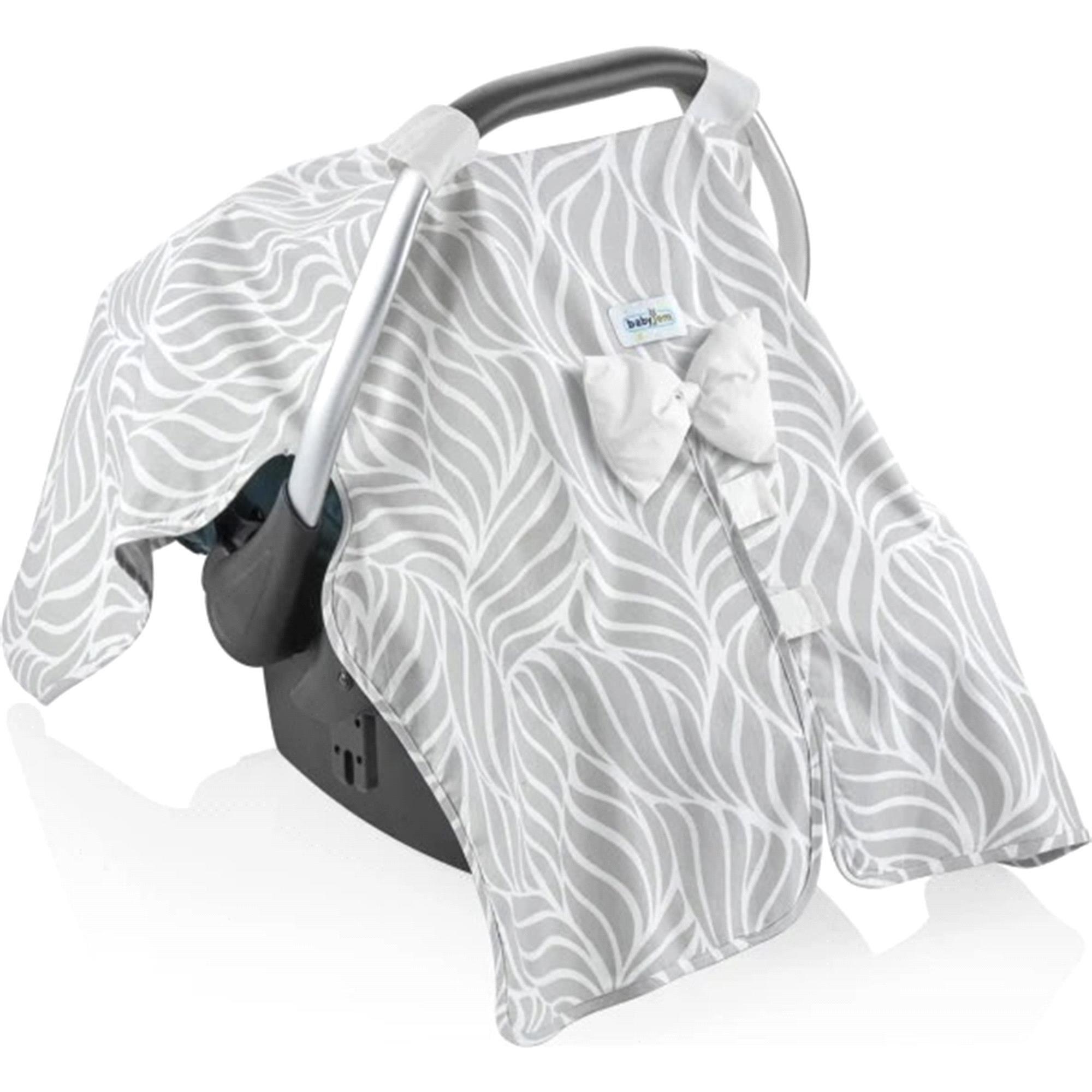 Babyjem Çiçekli  Ana Kucağı Örtüsü Gri Art-710