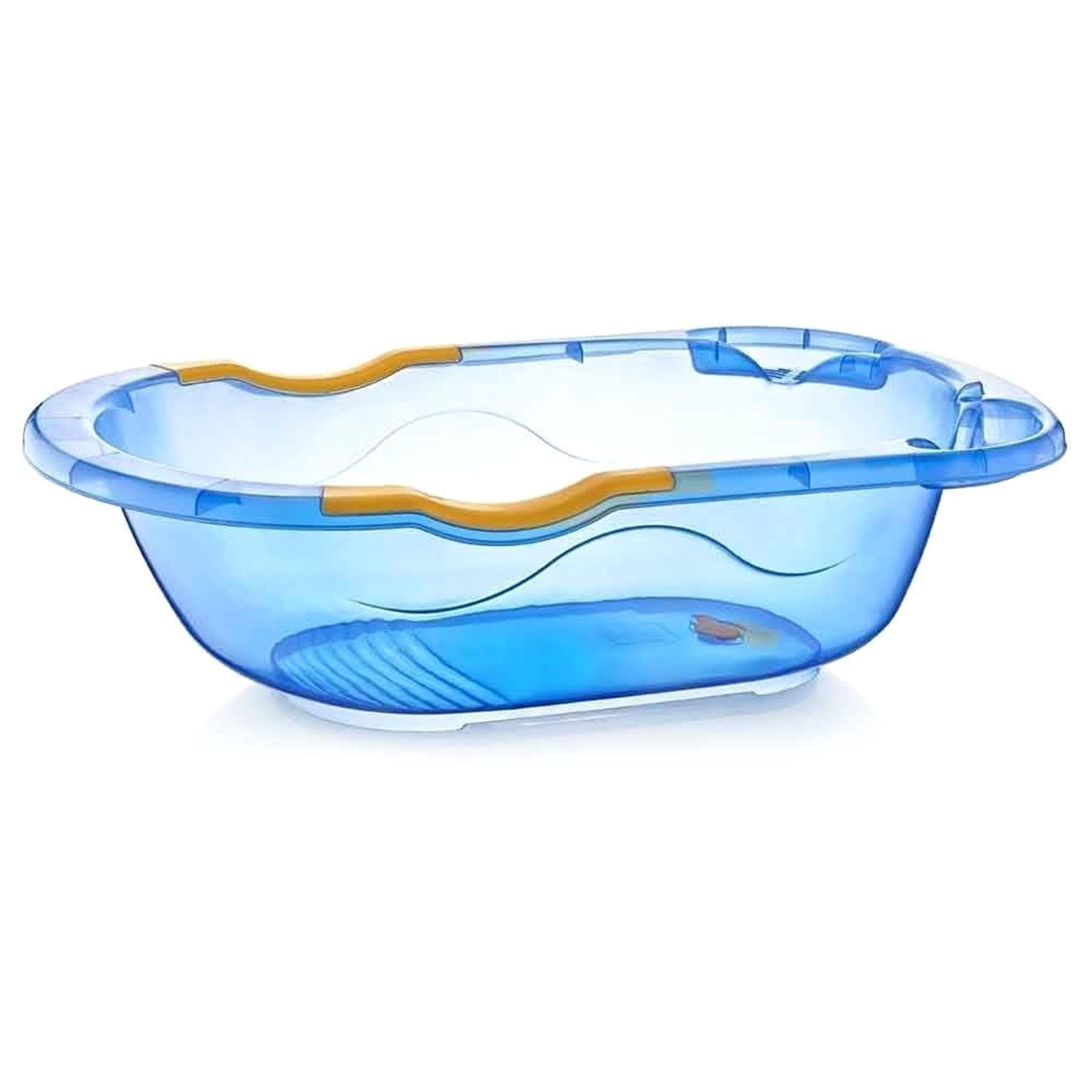 Babyjem Giderli Desenli Şeffaf Banyo Küveti Mavi Art-031