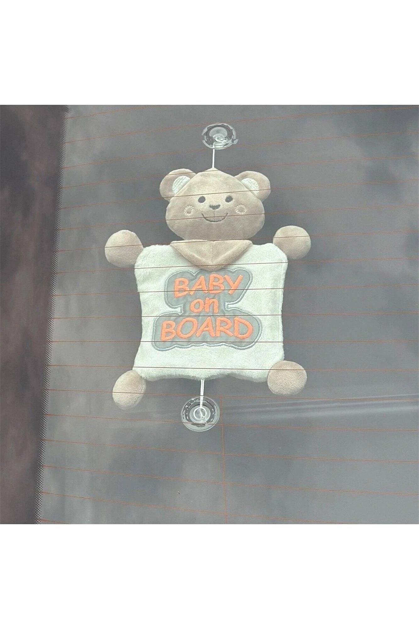 Babyjem Reflektörlü Arabada Bebek Var Aparatı Kahve Art-875