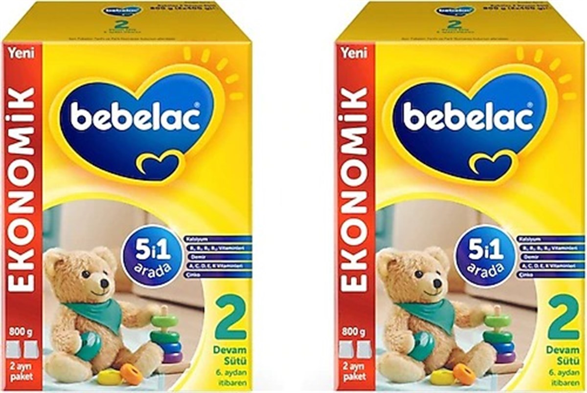 Bebelac 2 Devam Sütü 6-9 Ay  800 gr x 2 Adet