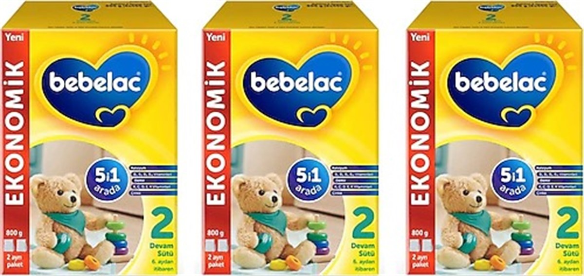 Bebelac 2 Devam Sütü 6-9 Ay 800 gr x 3 Adet